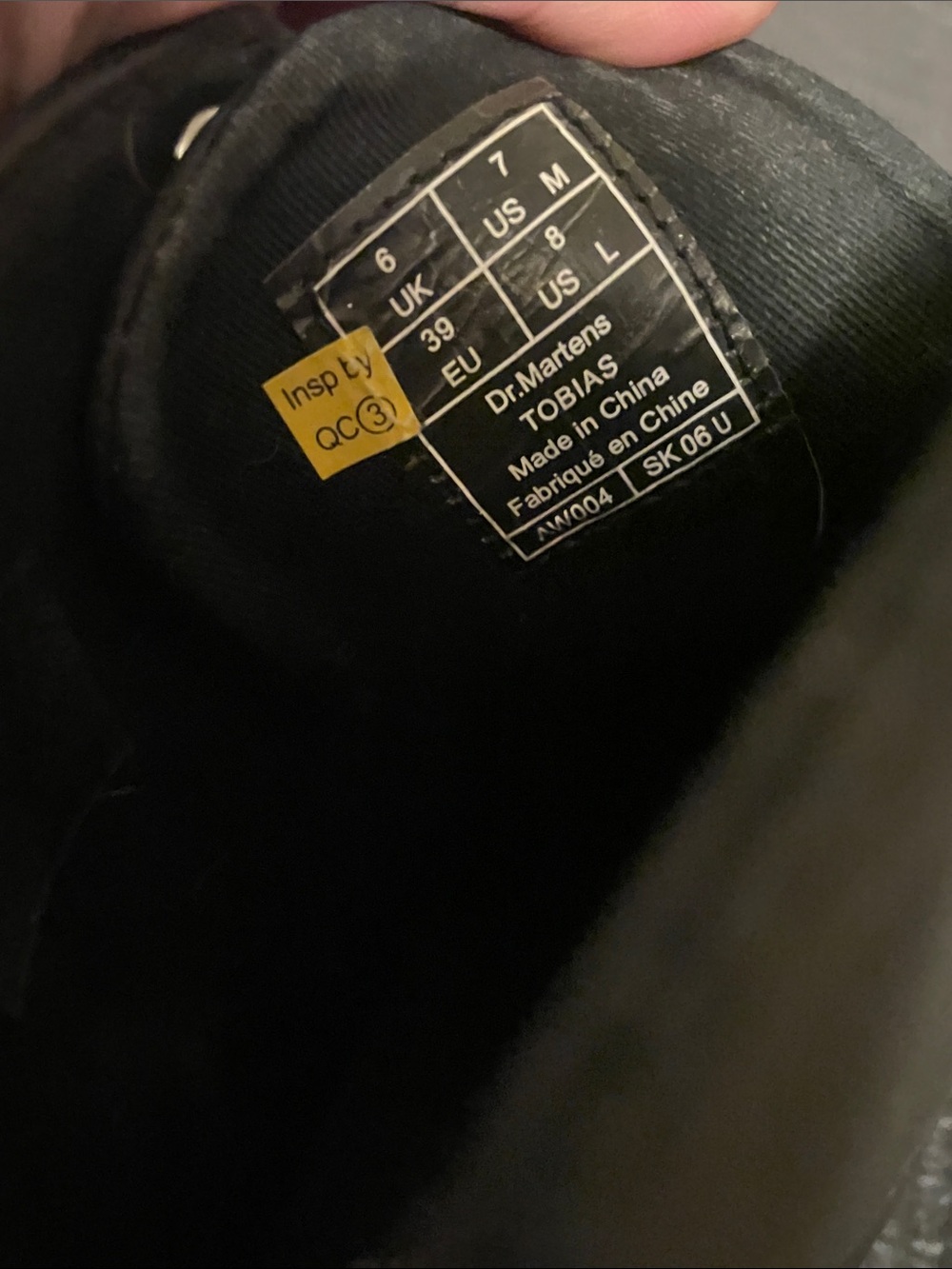 Dr. Martens Black Lace-Up Leather Boots with Yellow Stitching - Picture 13 of 17
